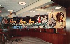 Wausau Wisconsin First American Bank Center Interior Christmas Vtg Postcard A36 picture