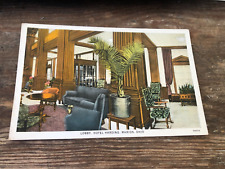 Vintage Postcard c1920 Marion Ohio Hotel Harding Lobby OH picture
