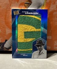 2021 Pieces Of The Past Vince Lombardi GB Packers LOGO Jumbo Pennant Relic RARE picture
