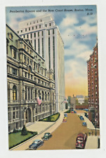 Vintage Postcard  MASSACHUSETTS BOSTON COURT HOUSE LINEN STAMP POSTED 1956 picture