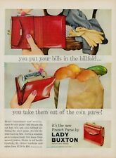 1955 Womens Wallet French Purse Vintage Print Ad Lady Buxton Billfold Fashion picture