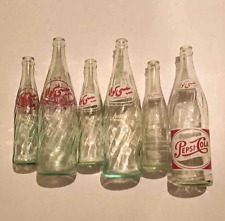 PEPSI  cola:Six old Used soft drink bottle  collection  arabic writting vintage picture
