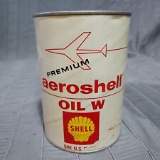 Vintage Aeroshell Shell 1qt Oil Can, Full Unopened Airplane 20w30 Grade 65 picture