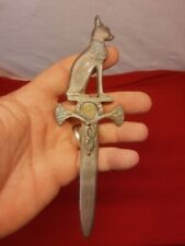 Vtg Gallo Solid Pewter Letter Opener 1999 Ancient Egyptian Cat Pyramid  picture