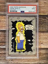 1990 Topps Simpsons Homer “There Was A Accident” Sticker #13 PSA 9 picture