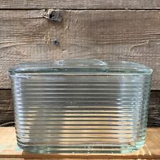 Vintage Small Rectangular Glass Covered Refrigerator Dish, 6