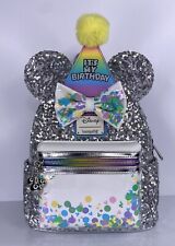 Disney Loungefly Mickey & Friends Birthday Celebration Sequin Mini Backpack NWT picture