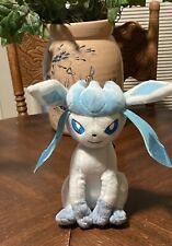 Tomy Pokémon Glaceon Stuffed Plush Doll Animal Eevee Ice Evolution Toy  T45 picture
