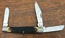 Vintage 1976 QUEEN STEEL #49 Jumbo Stockman Knife Winterbottom Delrin Handles picture