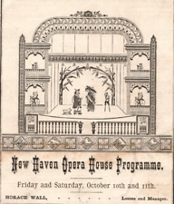 New Haven Connecticut Opera House Program 1884 picture