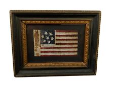 Circa 1876 very RARE ANTIQUE 7 Star American Centennial Parade Flag Civil War picture