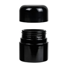 145-Ct 60ml Black Glass Jars w/ Lids UV Child Resistant Smellproof Airtight 2oz  picture