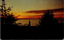Postcard North Head Lighthouse Night Sunset Long Beach Washington WA picture