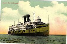 Steamer City of Cleveland Ohio Divided Postcard 1913 picture