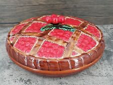 Vintage Euro Ceramica Narrow-lattice Cherry Pie 13