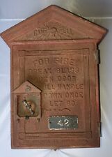 Antique Gamewell Cast Iron Instructional Door Fire Alarm Call Box Firefighter  picture