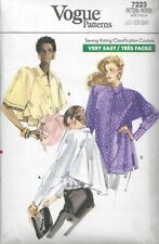 Vintage Vogue Women's Capelet Swing Top Blouse Sewing Pattern UNCUT Unique 20-24 picture