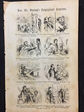 Day in Life of Congressman 1855 Idealized and Reality-Political Cartoon picture