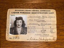 1946 State of Michigan Liquor Control Commission Purchase ID Card picture