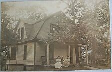 RPPC Real Photo Postcard Clayton Missouri Home and 2 Ladies: to Mrs C Ruehl 1910 picture