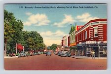 Lakeland FL-Florida, Kentucky Avenue, Drugstore, Vintage c1948 Postcard picture