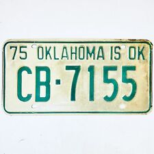 1975 United States Oklahoma Comanche County Passenger License Plate CB-7155 picture