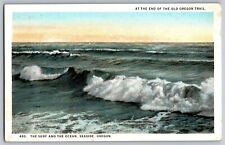 Seaside, Oregon OR - The Surf, Waves and the Ocean - Vintage Postcard - Unposted picture