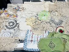Huge lot of vintage linens doilies crochet Textiles #4 picture