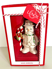 LENOX 2020 Candy Cane Snowman Ornament 4.25