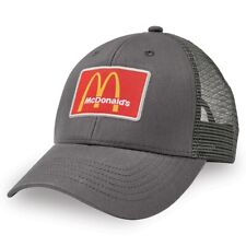 McDonald's Golden Arches Logo Red Patch Mesh Ball Cap Hat - NEW picture