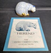 Vintage The Franklin Mint Curio Cabinet Cat Figurine, Herend Style 1988 Nice picture