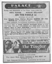 Original 1961 Newspaper Advert the Tingler Vincent Price picture