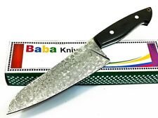 BEAUTIFUL CUSTOM HAND MADE DAMASCUS STEEL HUNTING CHEF KNIFE KITCHEN KNIFE picture