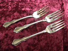 CHATEAU 3 Salad / Dessert Forks Oneida Oneidacraft Deluxe Stainless USA NICE picture