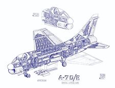 A-7 Corsair II Blueprint Plans LTV rare Jet archive 1960's drawings DVD DOWNLOAD picture