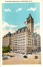 Post Office Building Washington DC Unused White Border Postcard 1920s picture