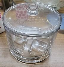 Vintage 1930s Sanitary Cheese Preserver Embossed Heavy Glass Container picture