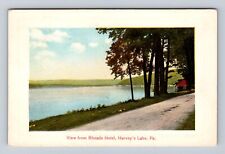 Harvey's Lake PA-Pennsylvania, Scenic View from Road, Vintage c1909 Postcard picture
