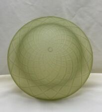 Vintage Art Deco Pale Green Patterned Ceiling Shade ~ Large 13” Across picture