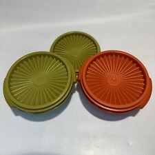 Vintage Tupperware 10oz Servalier Bowls Lot Of 2 Green 1323-18 & Orange 1323-19 picture