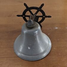 Vintage Nautical Navy Captain's Wheel Aluminum Steel Boating Boat Ship Bell picture