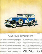 1930 Original Viking Eight Ad. Big Distinctive Sedan w/Wire Wheels. Big Color Pg picture