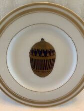 Faberge Limoges France Gold Imperial Easter Egg Plate 8” Gold Trim Purple Gold picture
