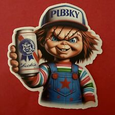 PBR Pabst Blue Ribbon Chucky Sticker Vinyl Classic Retro Vintage Beer picture