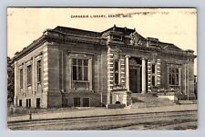 Akron OH-Ohio, Carnegie Library, Antique, Vintage c1908 Souvenir Postcard picture