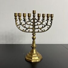 Vintage Brass Hanukkah Menorah Small Size 7 3/4