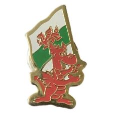 Vintage Wales Welsh Dragon Flag of Wales Travel Souvenir Pin picture