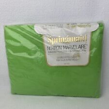 Vintage Green Full Springmaid Marvelaire No Iron Double Fitted Sheet New Sealed picture