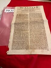 1431 COLONIAL AMERICAN COFFEEHOUSE NEWS THE TATLER GOSSIP SHEET 1710 CONJECTURE picture