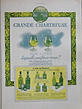 1938 LA GRANDE CHARTREUSE YELLOW OR GREEN PRESS ADVERTISEMENT GIFT IDEAS picture